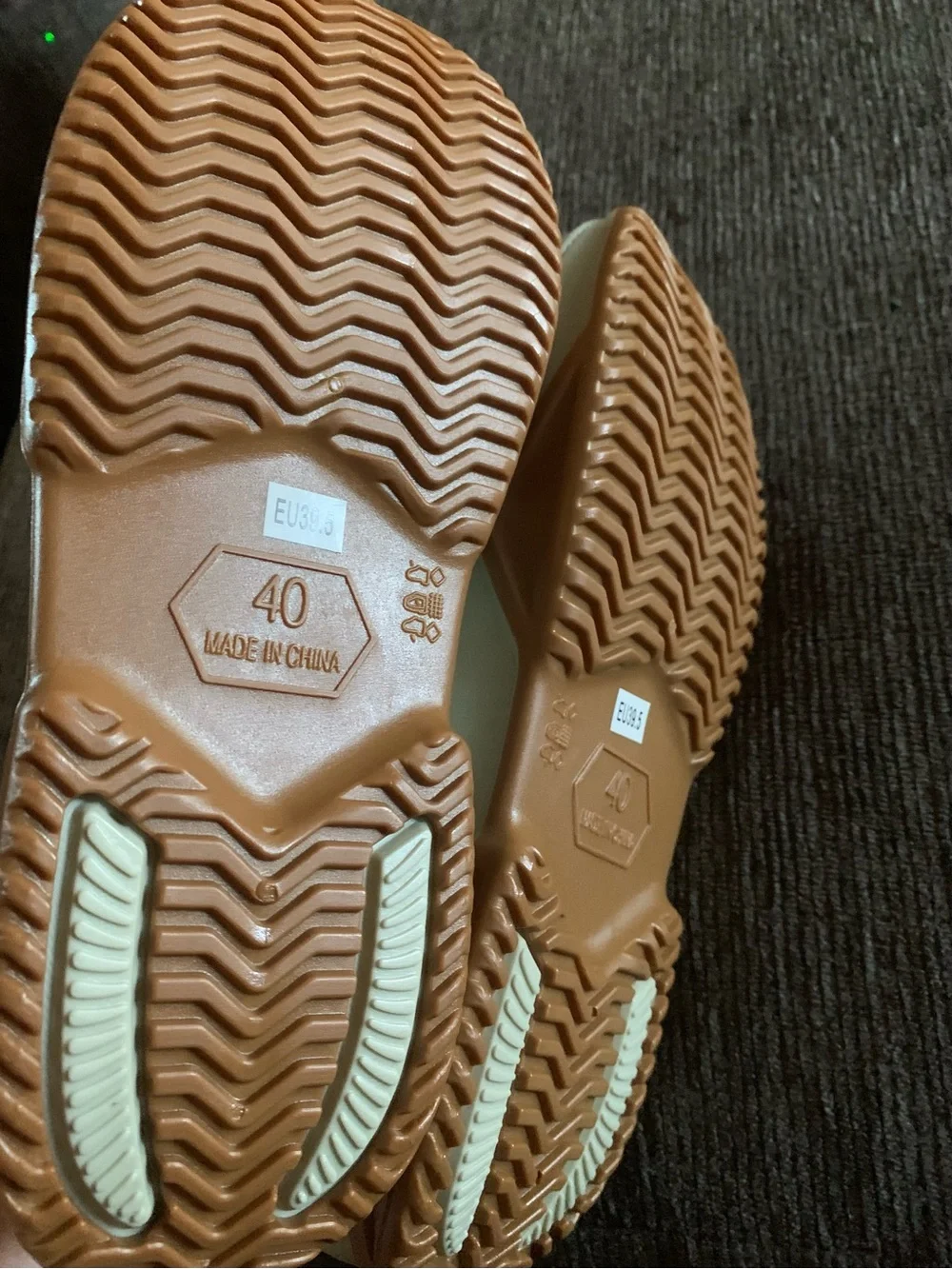 Cream Ankle Rain Boots with Tan Sole